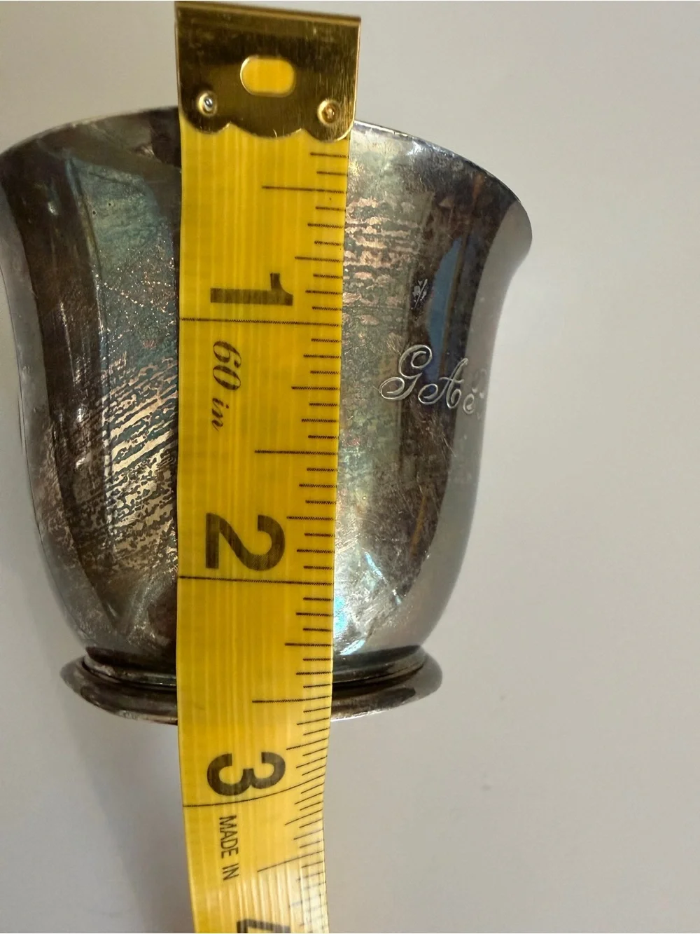 Vintage Jezler 800 Solid Silver Christening Cup Taufbecher Swiss Mid Century